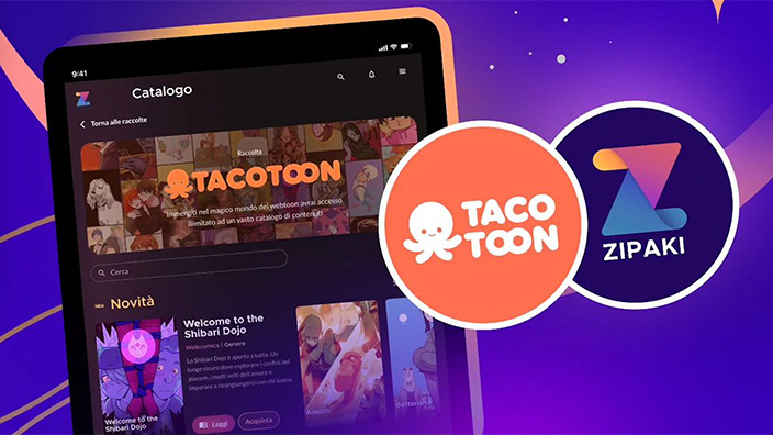 TacoToon: gratuita dal 1° maggio e al via una collaborazione con Zipaki