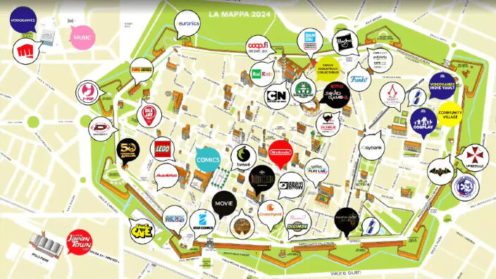 La mappa di Lucca Comics and Games è on line...con una assenza