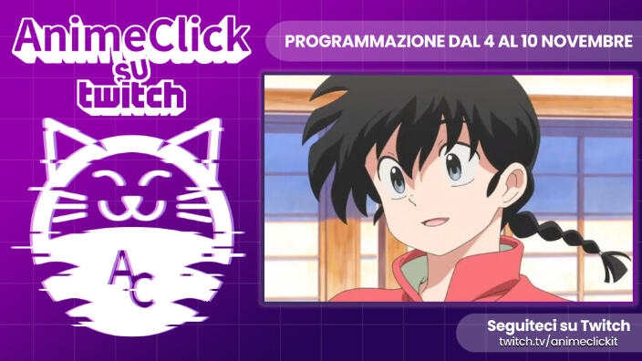 AnimeClick su Twitch: programma dal 4 al 10 novembre