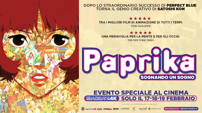 Paprika al cinema dal 17 al 19 febbraio: lista delle sale e trailer