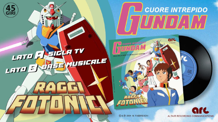 La sigla "Cuore intrepido Gundam" disponibile da oggi  in vinile 45 giri