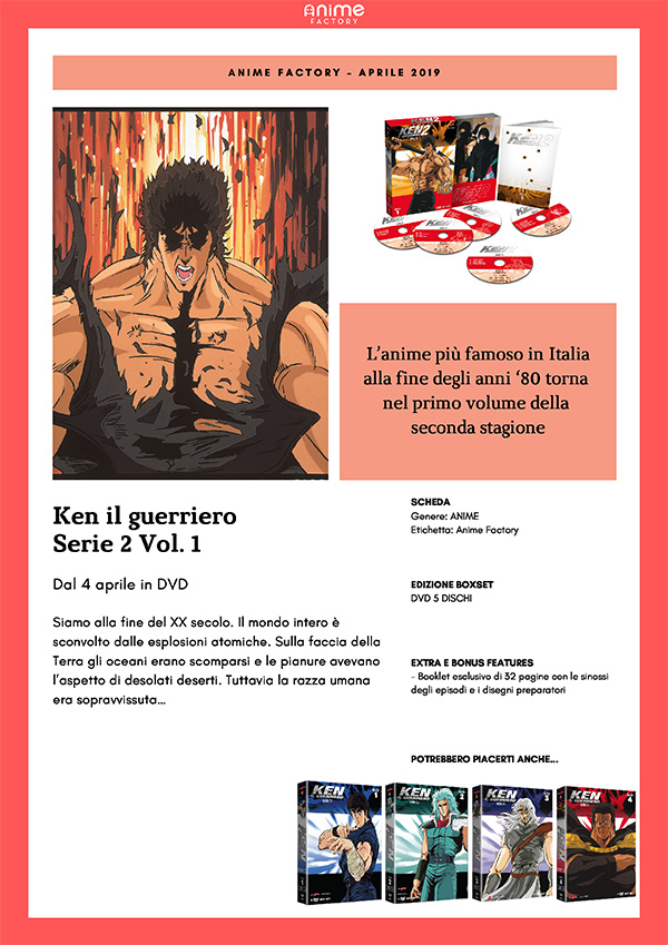 Ken il guerriero seconda serie TV DVD Box volume 1 Yamato Video