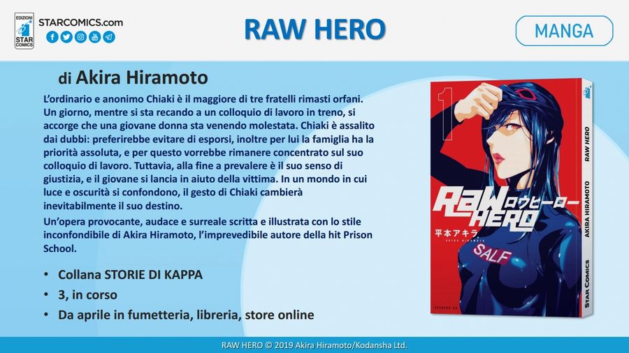 Star Comics ha annunciato l'arrivo del manga RaW Hero di Akira Hiramoto