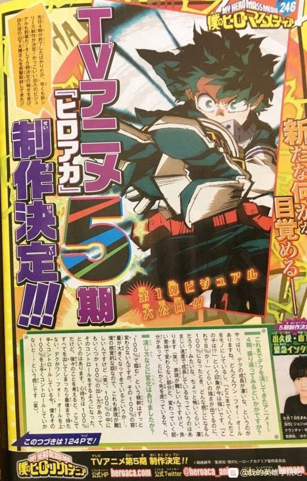 My Hero Academia 6: trailer e conferma dell'uscita!