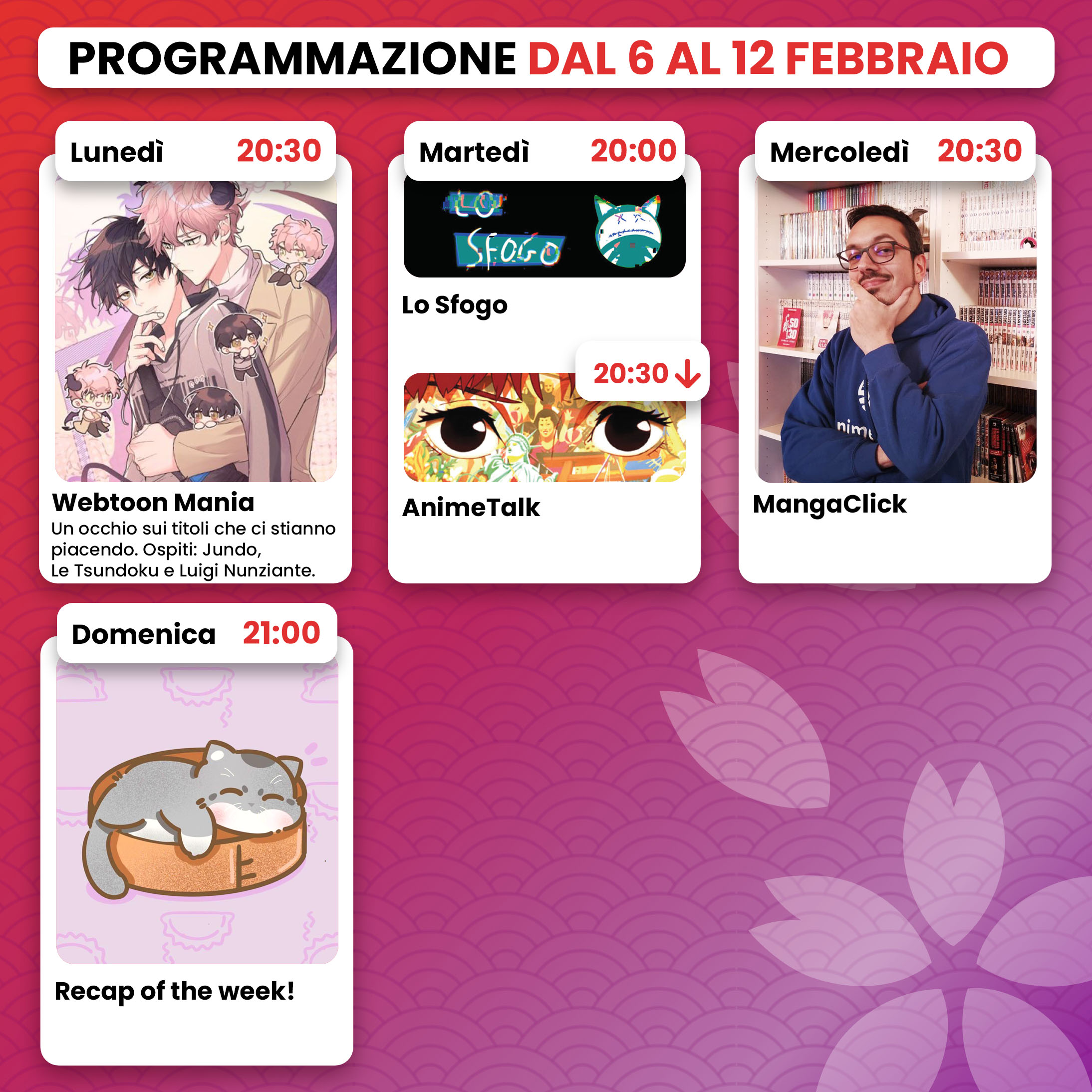 AnimeClick su Twitch programma dal 6 febbraio al 12 febbraio 2023