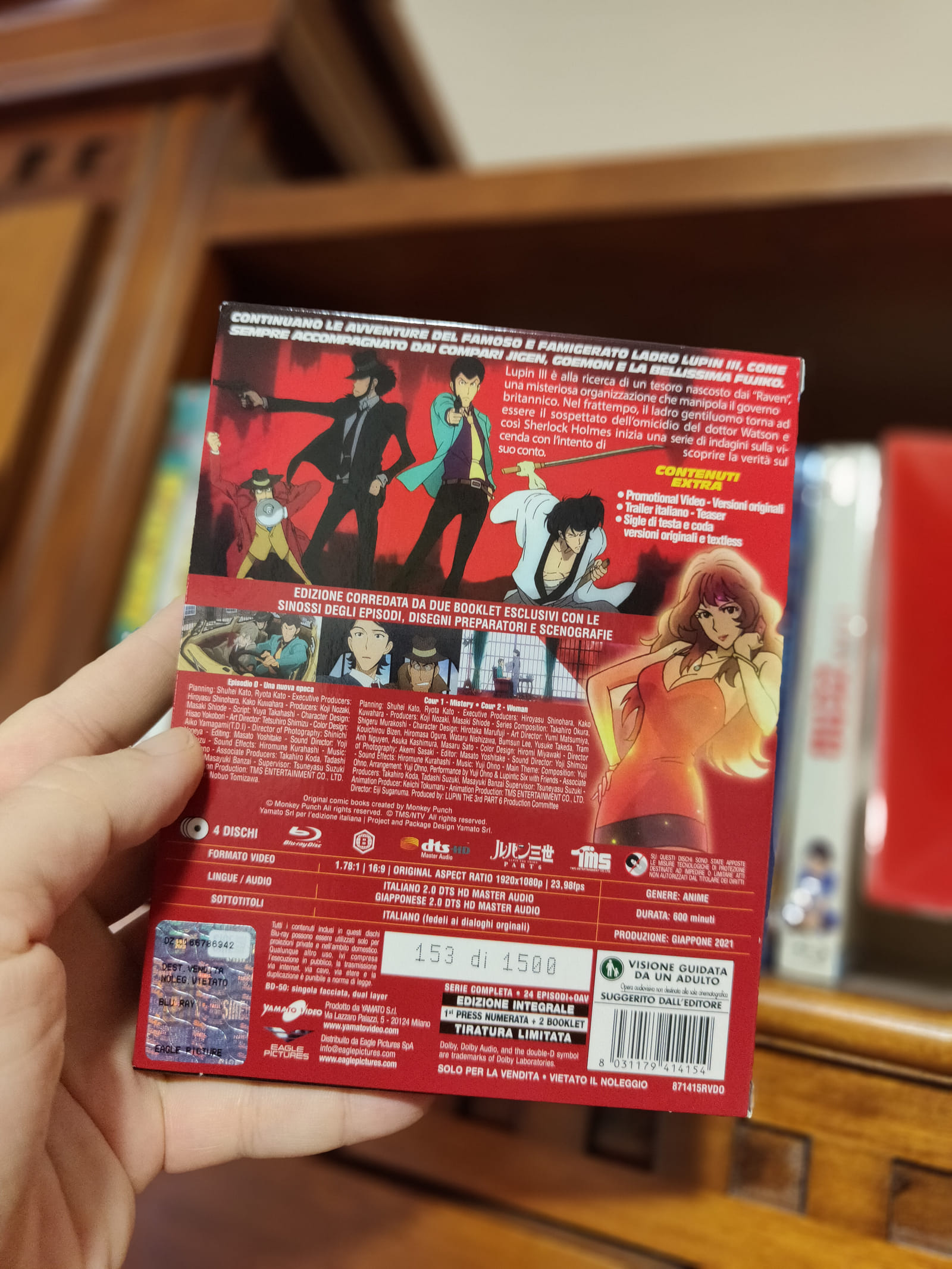 Lupin III - 6 serie: unboxing dell'edizione blu ray limitata di Yamato  Video e Eagle Pictures