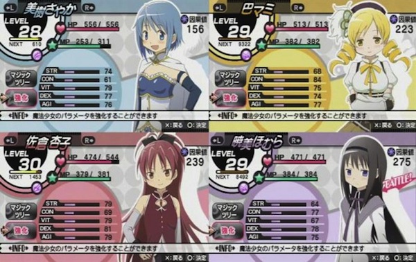 Madoka PSP stats