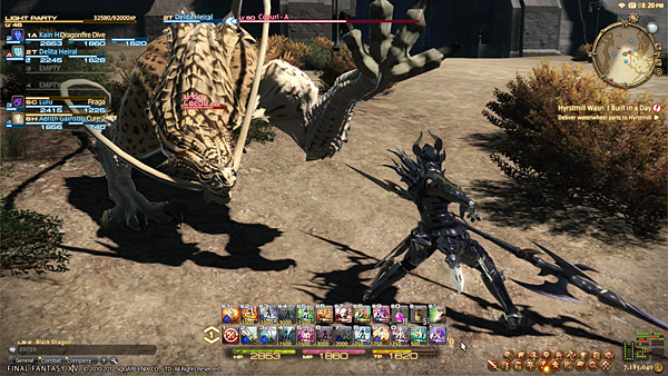 Final Fantasy XIV 2.0 E3 2012 - 01 - Battle Sequence 01 - Dragoon VS Coeurl 01