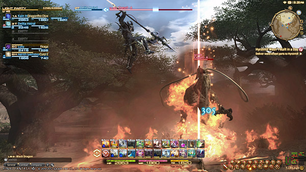 Final Fantasy XIV 2.0 E3 2012 - 02 - Battle Sequence 02 - Dragoon VS Coeurl 02