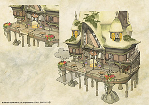 Final Fantasy XIV 2.0 E3 2012 - 19 - Artwork 05 - Aquatic Town House