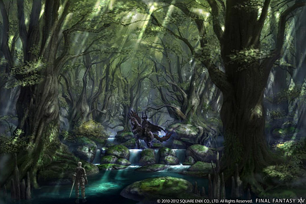 Final Fantasy XIV 2.0 E3 2012 - 30 - Artwork 16 - Elder Primal Wandering Odin