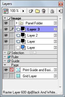 Manga Studio Debut - Layer Window