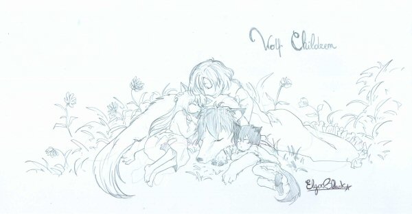 Disegna Wolf Children #6